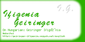 ifigenia geiringer business card